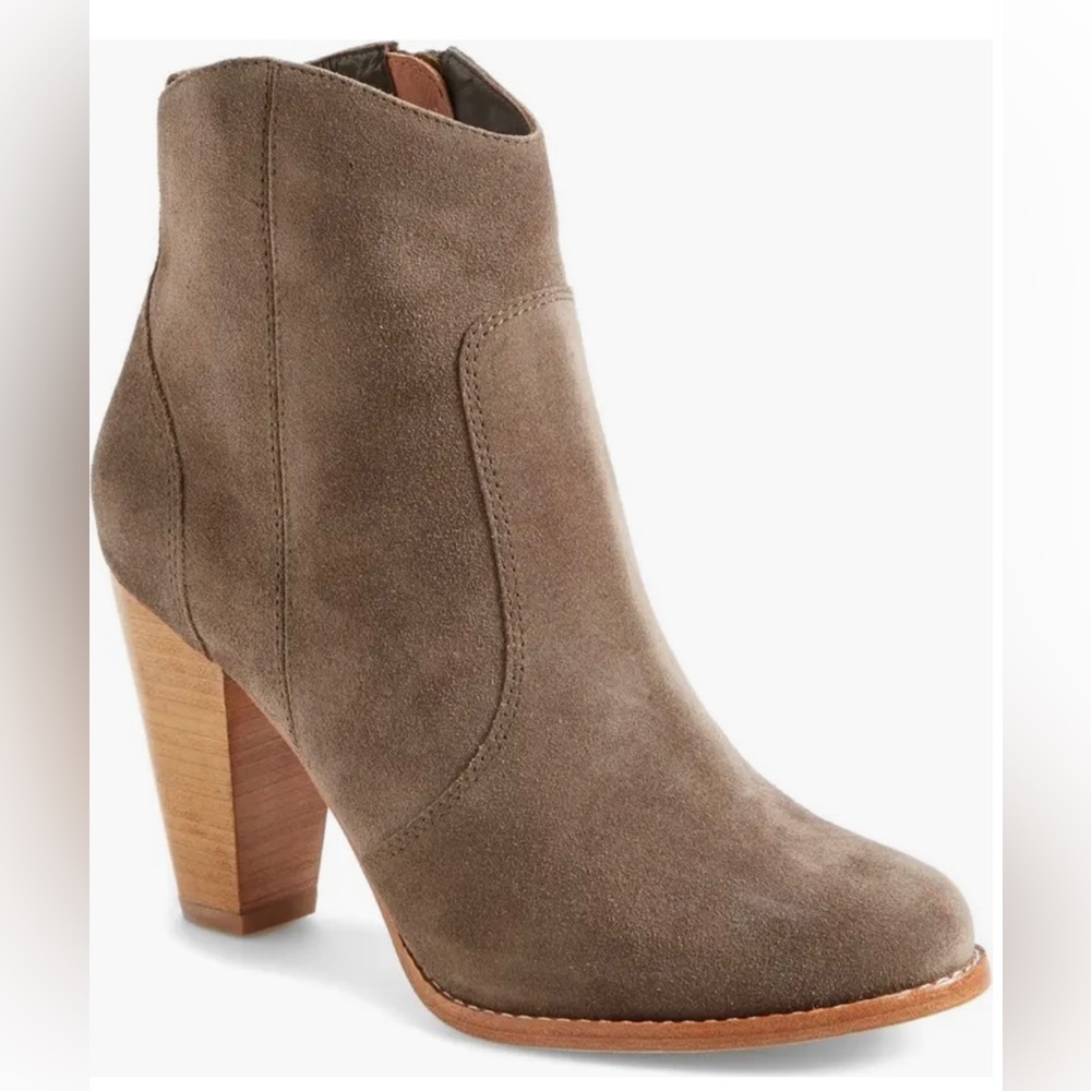 Joie genuine leather boots booties ankle pumps 6.5 37.5 brown Dalton boot